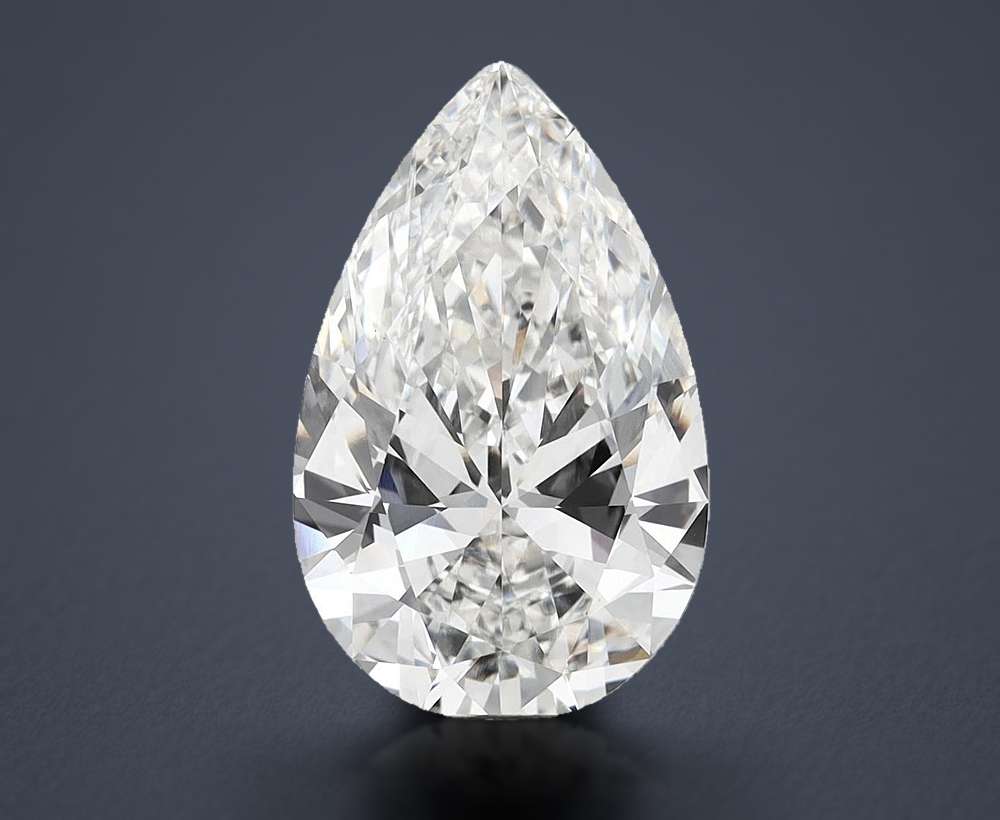 12.01ct F VVS2 Rare Carat Ideal Cut Pear Lab Grown Diamond