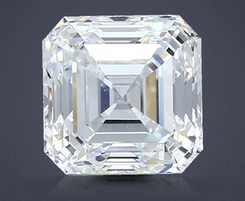 2.73ct E VS2 Rare Carat Ideal Cut Asscher Diamond