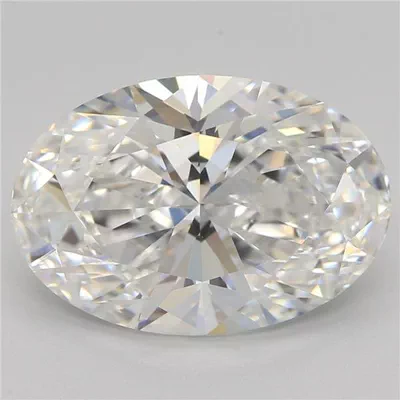 3.08ct E VVS2 Rare Carat Ideal Cut Oval Lab Grown Diamond