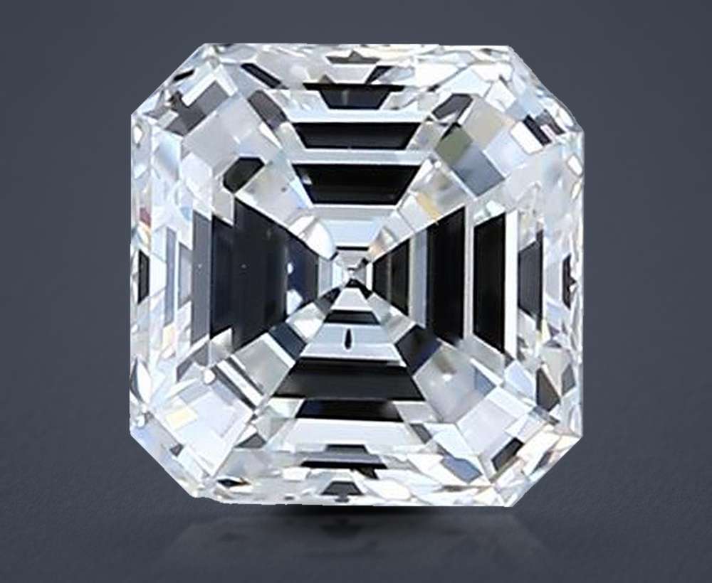 0.70ct F VS2 Rare Carat Ideal Cut Asscher Diamond
