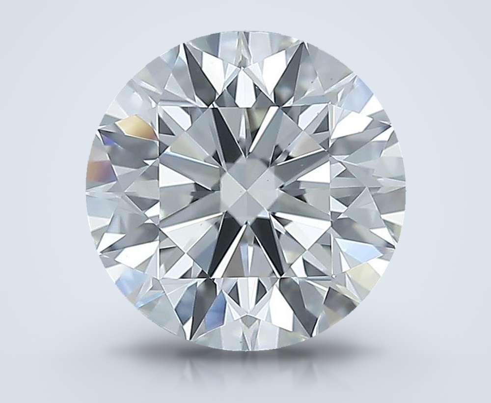 2.42ct K VVS2 Rare Carat Ideal Cut Round Diamond