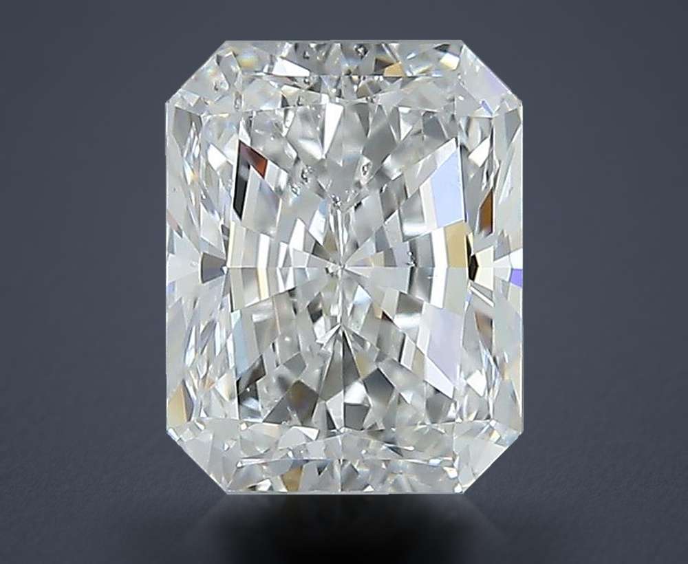 2.52ct E SI2 Rare Carat Ideal Cut Radiant Diamond