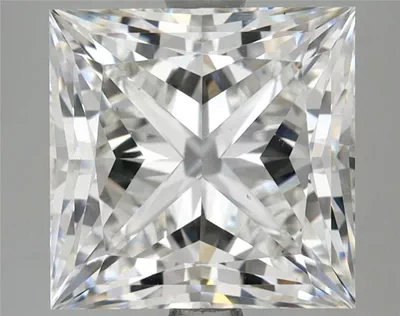 5.19ct E VS2 Rare Carat Ideal Cut Princess Lab Grown Diamond