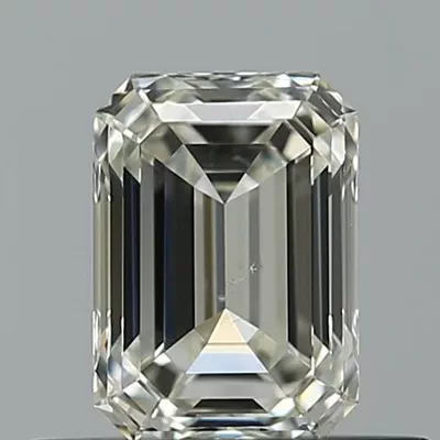 0.54ct I SI1 Rare Carat Ideal Cut Emerald Diamond