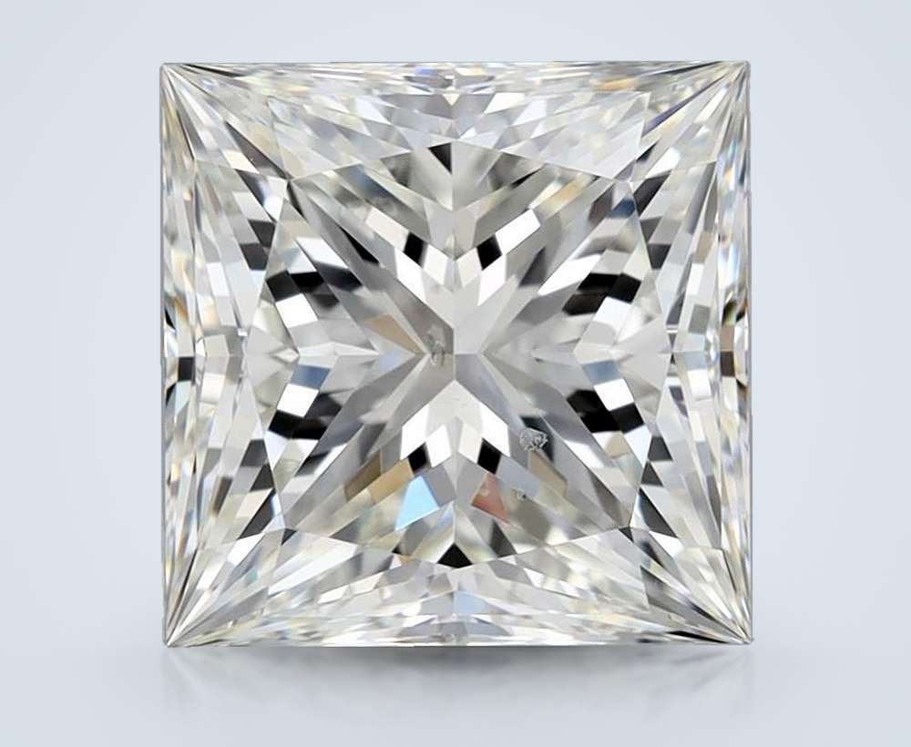 3.02ct I SI2 Rare Carat Ideal Cut Princess Diamond