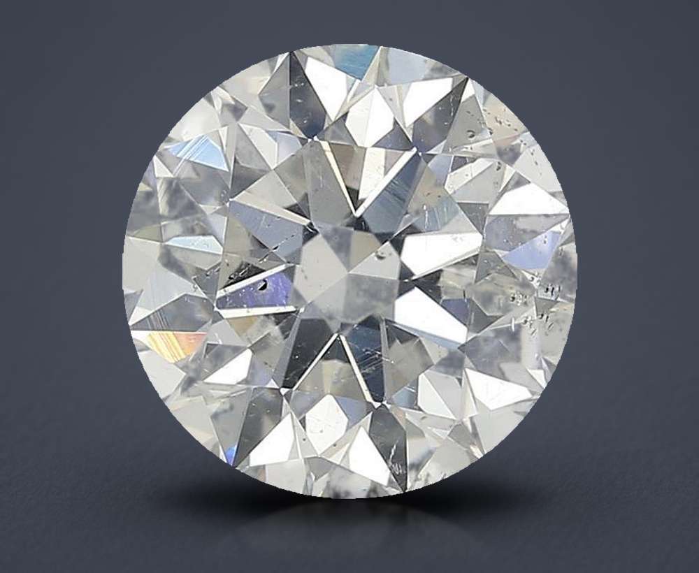 3.22ct I SI2 Rare Carat Ideal Cut Round Diamond