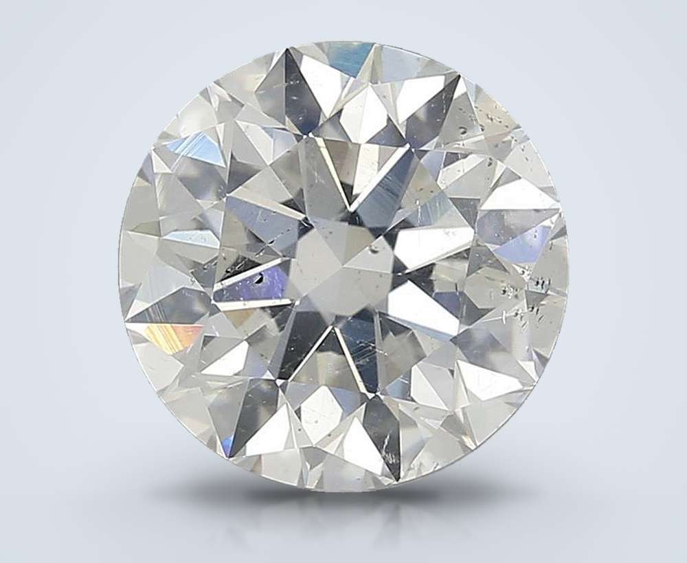 3.22ct I SI2 Rare Carat Ideal Cut Round Diamond
