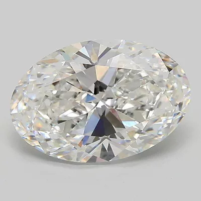 3.08ct E VVS2 Rare Carat Ideal Cut Oval Lab Grown Diamond