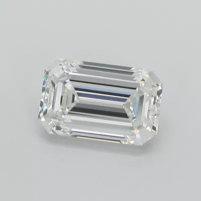 3.14ct E SI1 Rare Carat Ideal Cut Emerald Lab Grown Diamond