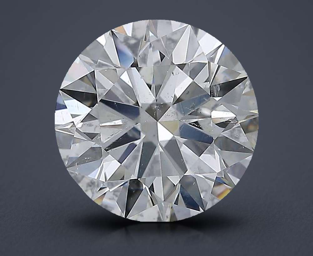 3.01ct F SI2 Rare Carat Ideal Cut Round Diamond