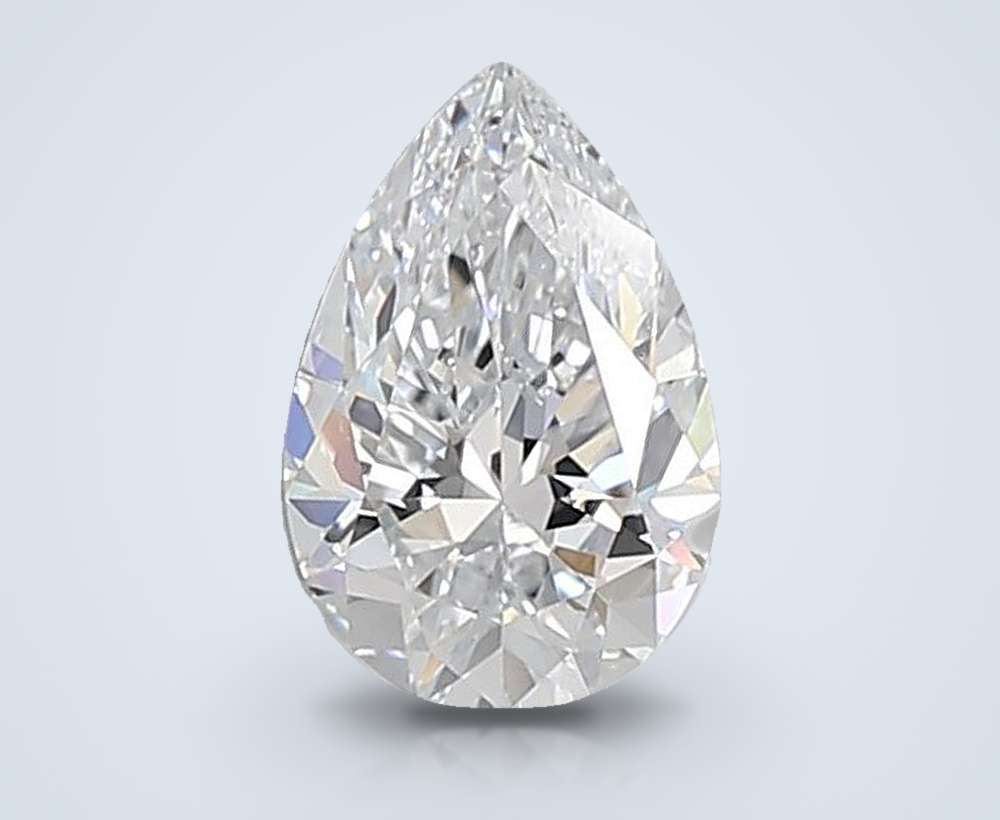 1.51ct E VVS2 Rare Carat Ideal Cut Pear Lab Grown Diamond