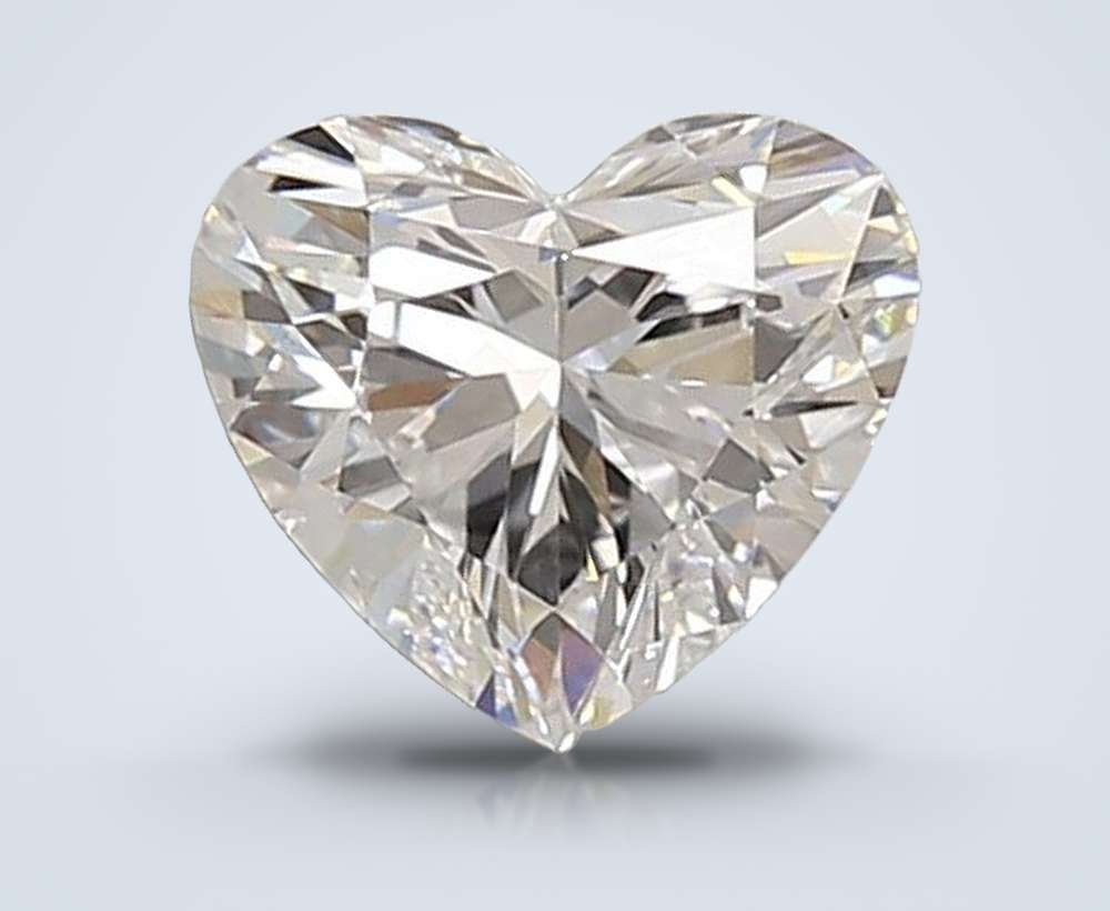 0.98ct D VVS2 Rare Carat Ideal Cut Heart Lab Grown Diamond