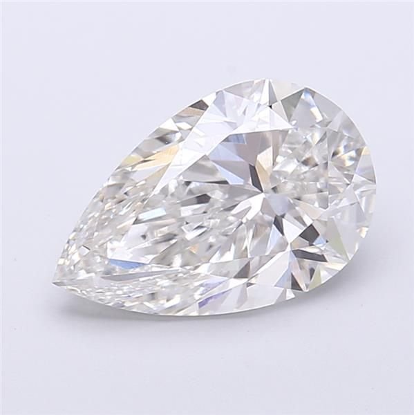 3.09ct F VVS2 Rare Carat Ideal Cut Pear Lab Grown Diamond