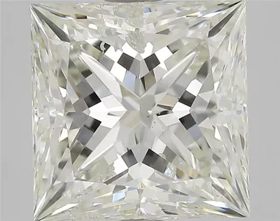4.56ct J SI2 Rare Carat Ideal Cut Princess Diamond