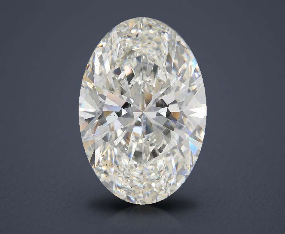 34.52ct H VS2 Rare Carat Ideal Cut Oval Lab Grown Diamond
