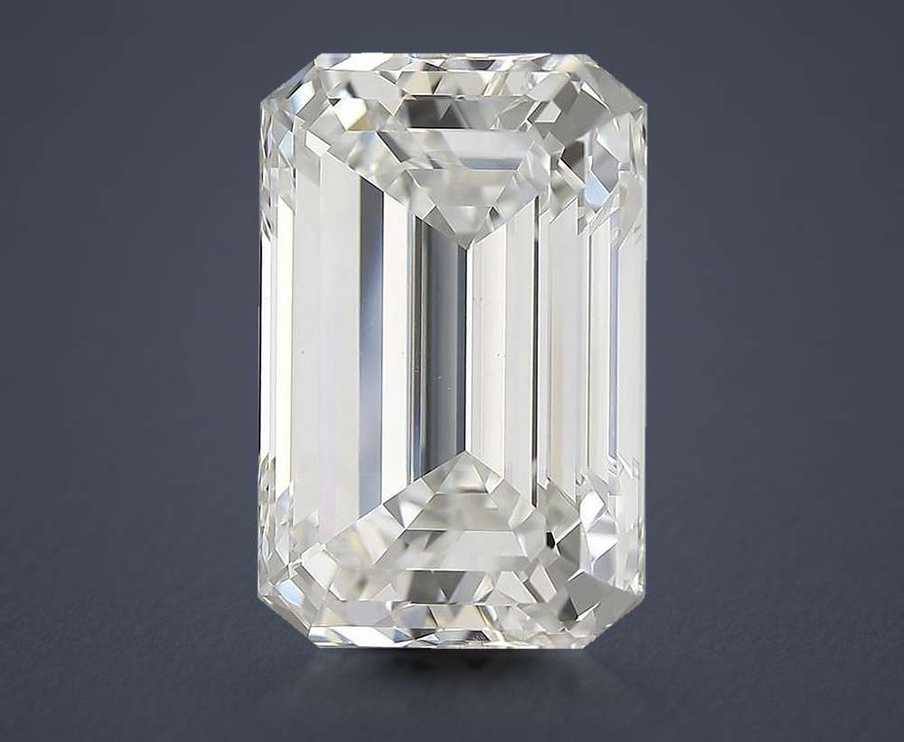 11.09ct H VS2 Rare Carat Ideal Cut Emerald Diamond