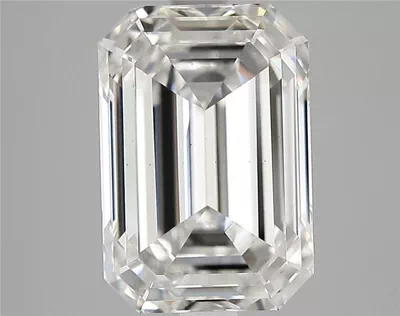 4.38ct H VS2 Rare Carat Ideal Cut Emerald Lab Grown Diamond