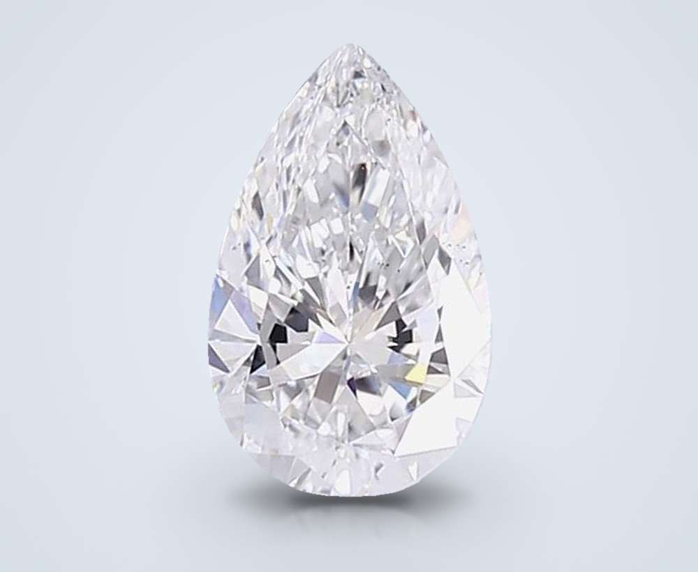1.52ct D VS2 Rare Carat Ideal Cut Pear Lab Grown Diamond