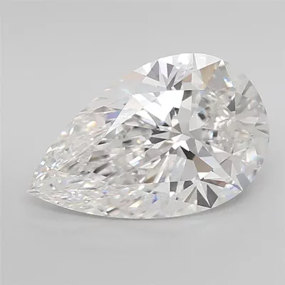 4.02ct E VVS2 Rare Carat Ideal Cut Pear Lab Grown Diamond