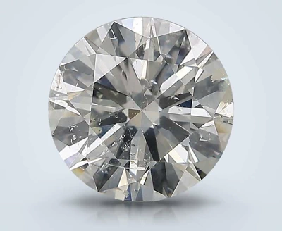 3.01ct I SI2 Rare Carat Ideal Cut Round Diamond