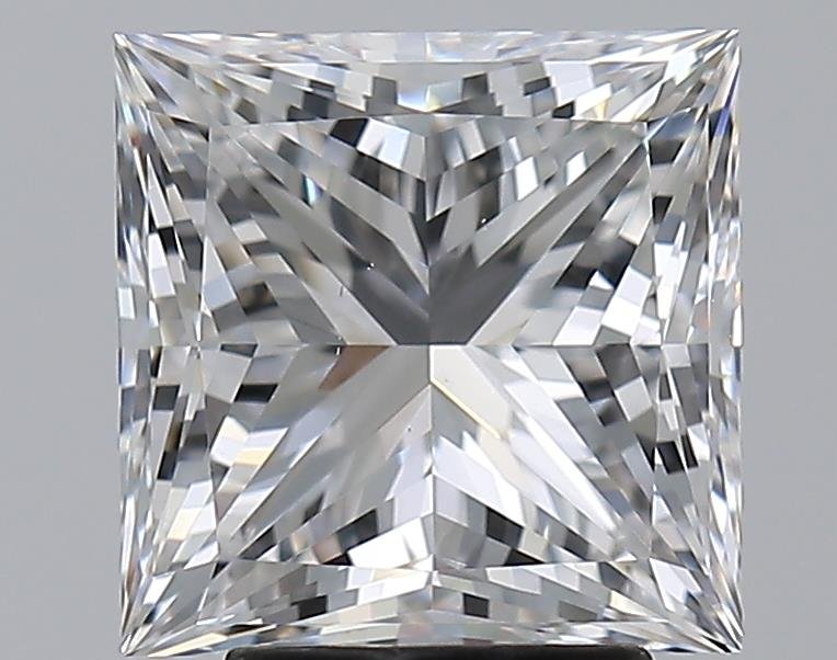4.01ct E VS2 Rare Carat Ideal Cut Princess Diamond