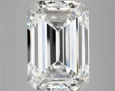12.10ct F VVS2 Rare Carat Ideal Cut Emerald Lab Grown Diamond