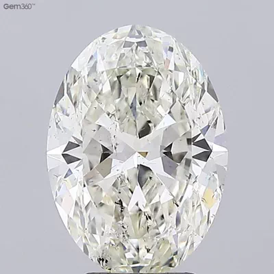 4.02ct K SI2 Rare Carat Ideal Cut Oval Diamond