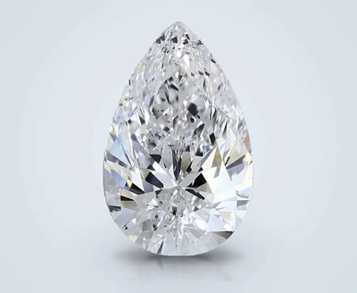 5.03ct F SI2 Rare Carat Ideal Cut Pear Diamond