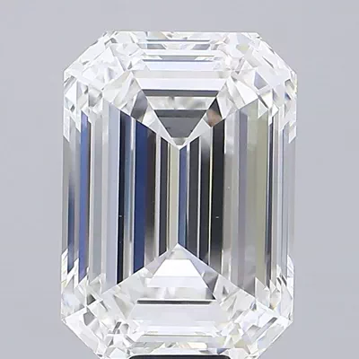21.07ct F VVS2 Rare Carat Ideal Cut Emerald Lab Grown Diamond