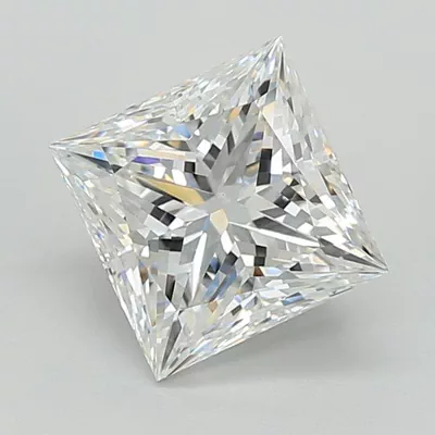 2.55ct E VVS2 Rare Carat Ideal Cut Princess Lab Grown Diamond