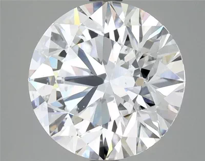 4.05ct D SI2 Rare Carat Ideal Cut Round Diamond