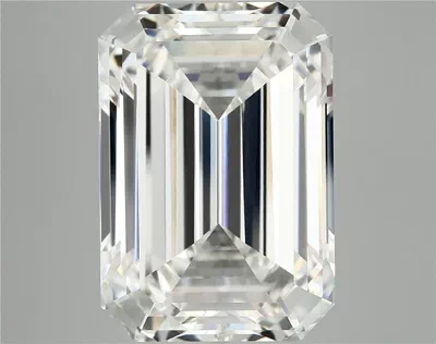 13.54ct F VVS2 Rare Carat Ideal Cut Emerald Lab Grown Diamond