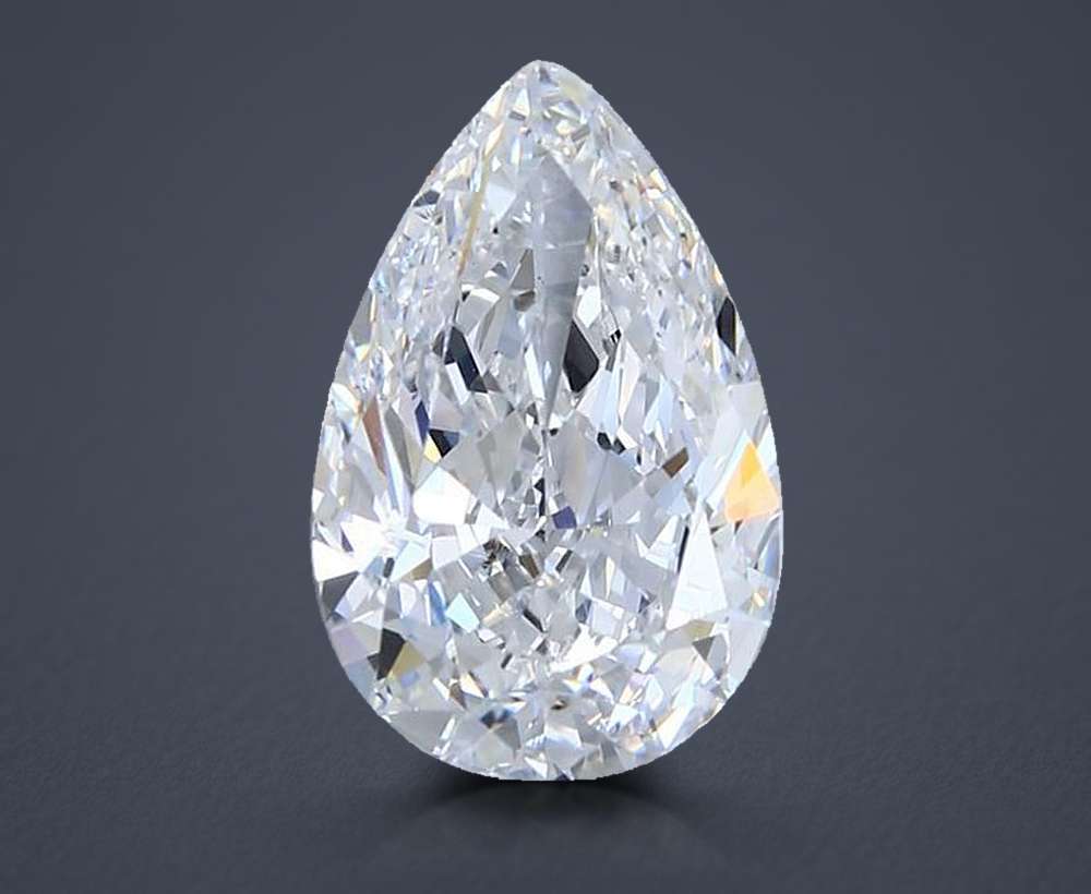 4.06ct D SI1 Excellent Cut Pear Diamond