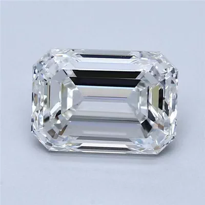 3.01ct F VS1 Rare Carat Ideal Cut Emerald Diamond