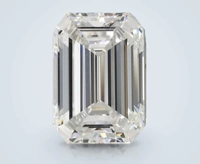 5.74ct E VVS2 Rare Carat Ideal Cut Emerald Lab Grown Diamond
