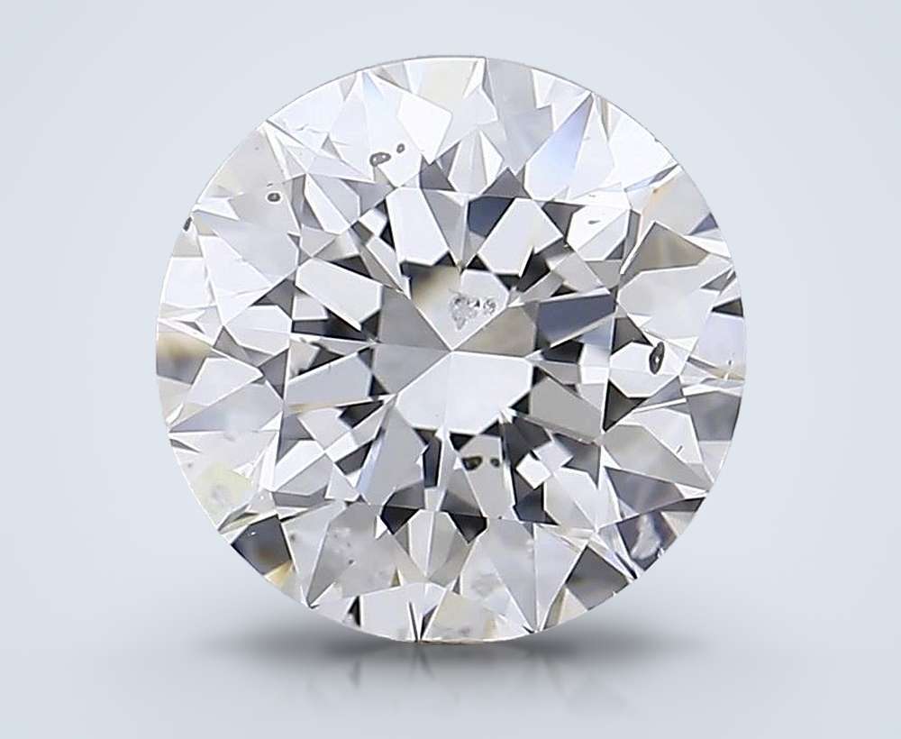 3.01ct E SI2 Rare Carat Ideal Cut Round Diamond