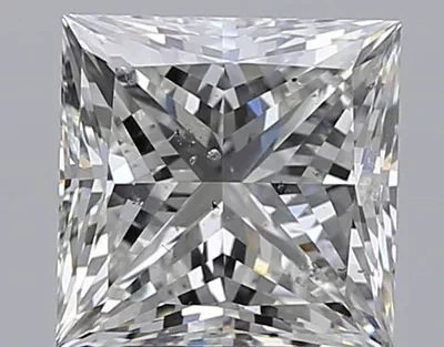 3.01ct I SI2 Rare Carat Ideal Cut Princess Diamond