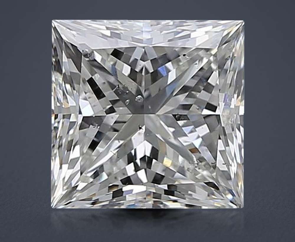 3.01ct I SI2 Rare Carat Ideal Cut Princess Diamond