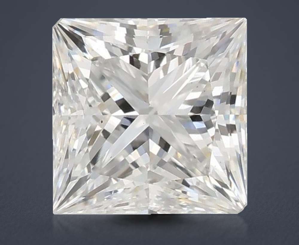 2.52ct D VS2 Rare Carat Ideal Cut Princess Lab Grown Diamond