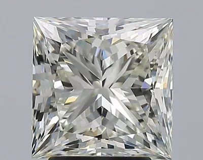 3.01ct K SI1 Rare Carat Ideal Cut Princess Diamond