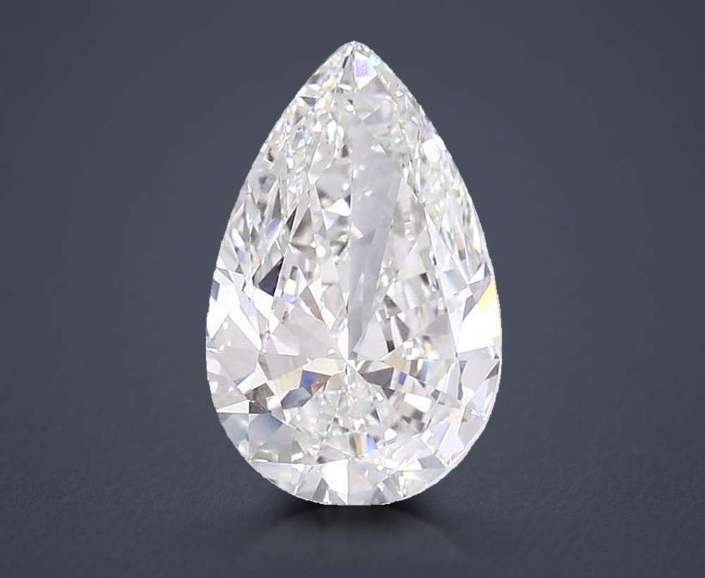 15.05ct G VVS2 Very Good Cut Pear Lab Grown Diamond