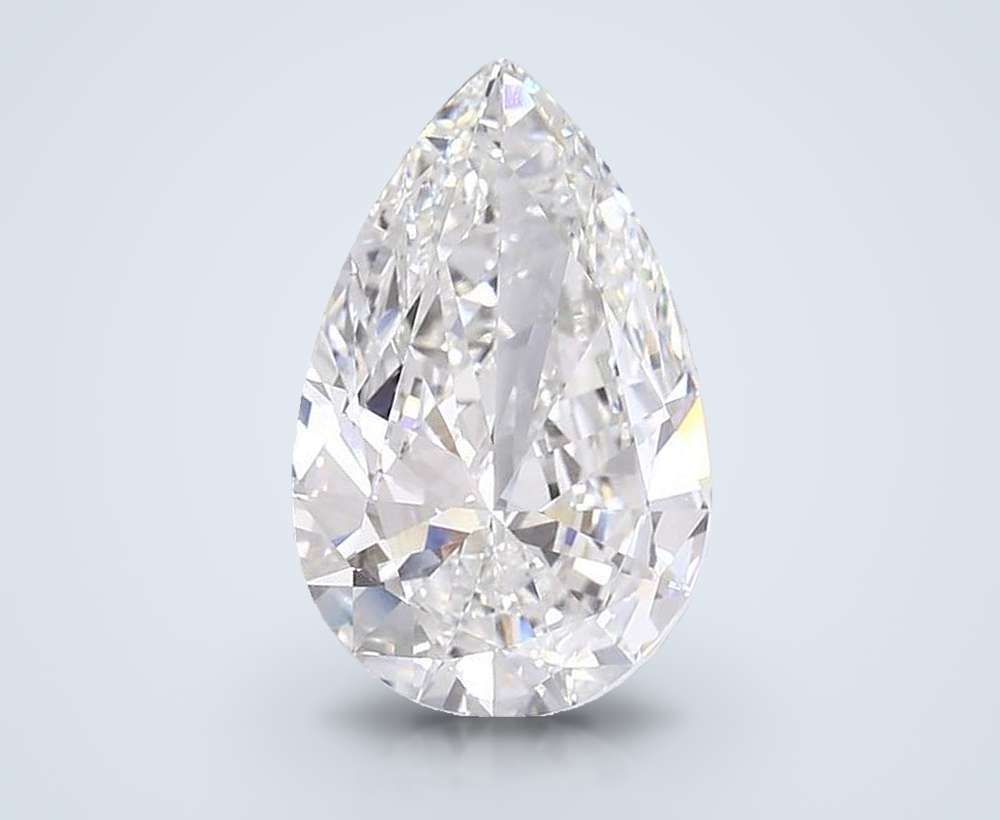 15.05ct G VVS2 Very Good Cut Pear Lab Grown Diamond