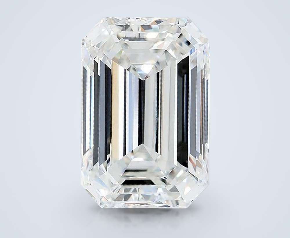 16.11ct F VVS2 Rare Carat Ideal Cut Emerald Lab Grown Diamond