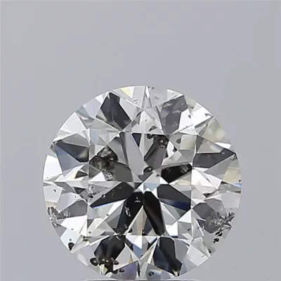 3.02ct I SI2 Rare Carat Ideal Cut Round Diamond