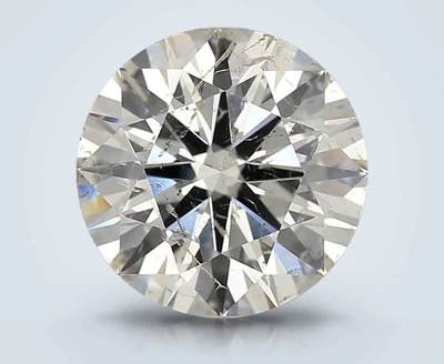 5.03ct K SI2 Rare Carat Ideal Cut Round Diamond