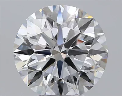 4.40ct F SI1 Rare Carat Ideal Cut Round Diamond
