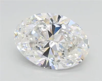 3.01ct D VS2 Rare Carat Ideal Cut Oval Lab Grown Diamond