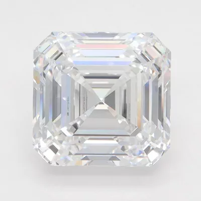 4.10ct D VVS2 Rare Carat Ideal Cut Asscher Lab Grown Diamond