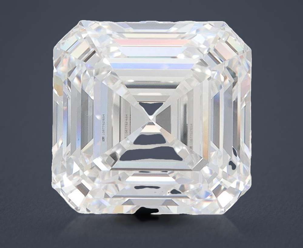 4.10ct D VVS2 Rare Carat Ideal Cut Asscher Lab Grown Diamond