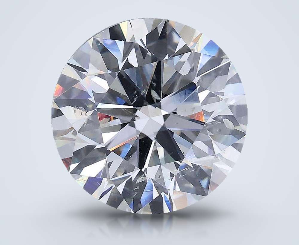 5.01ct J SI2 Rare Carat Ideal Cut Round Diamond